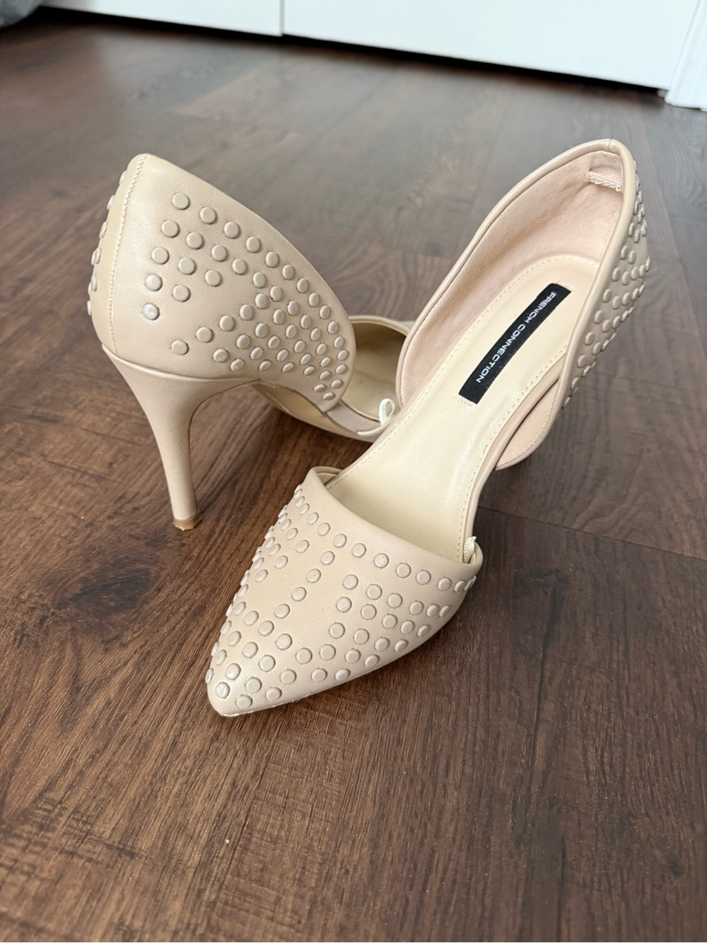 French Connection Nude Stud Heels